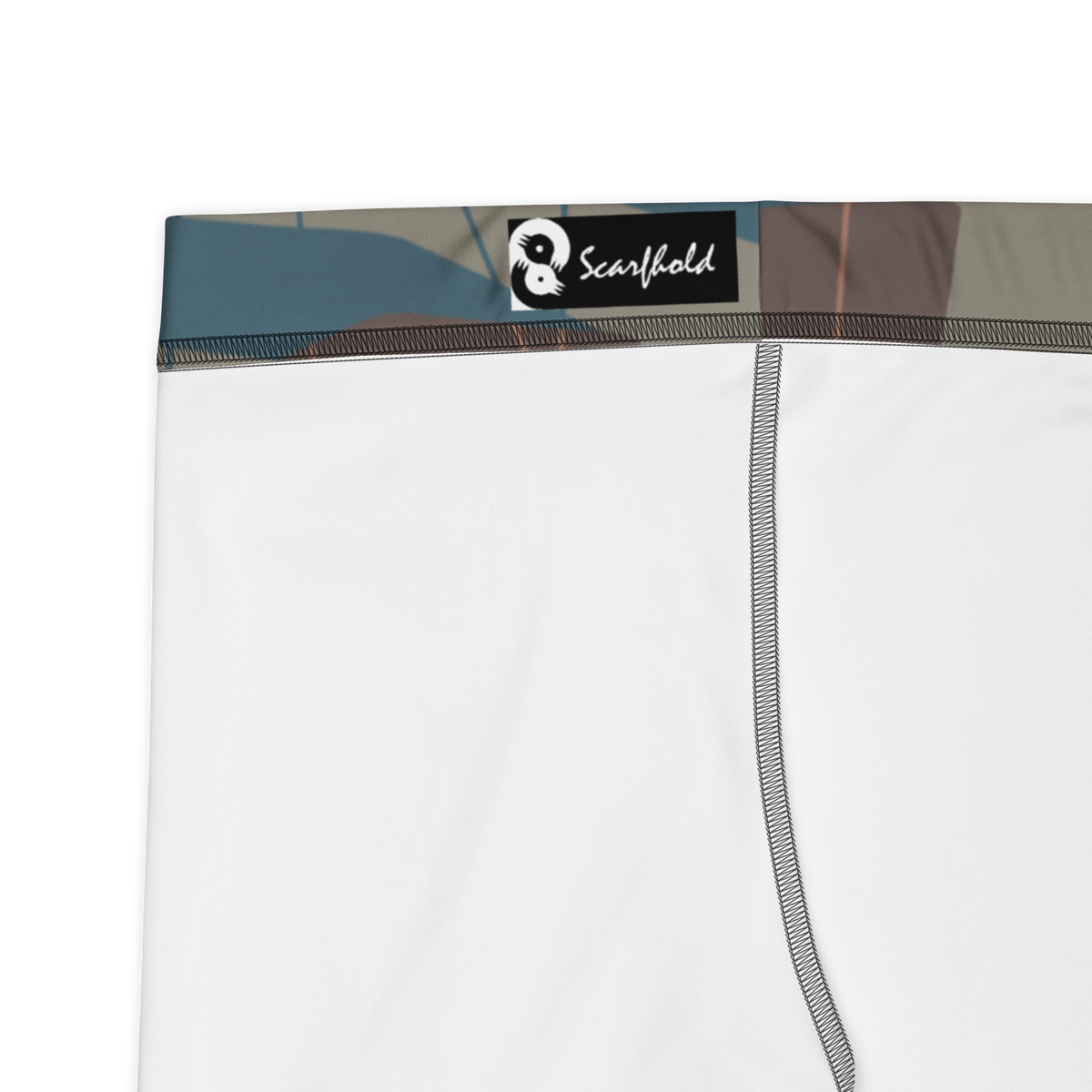 Timbre Subtle Contrasts camouflage mid-rise comfort leggings, fabric and construction details.