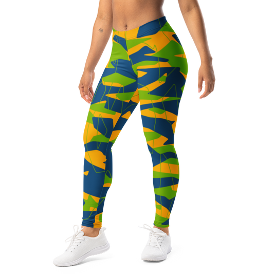 Timbre · Summer mid-rise everyday leggings, left-front view.