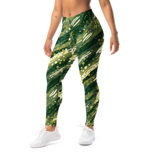 Toadskin · Botanical Voltage mid-rise everyday leggings, left-front view.