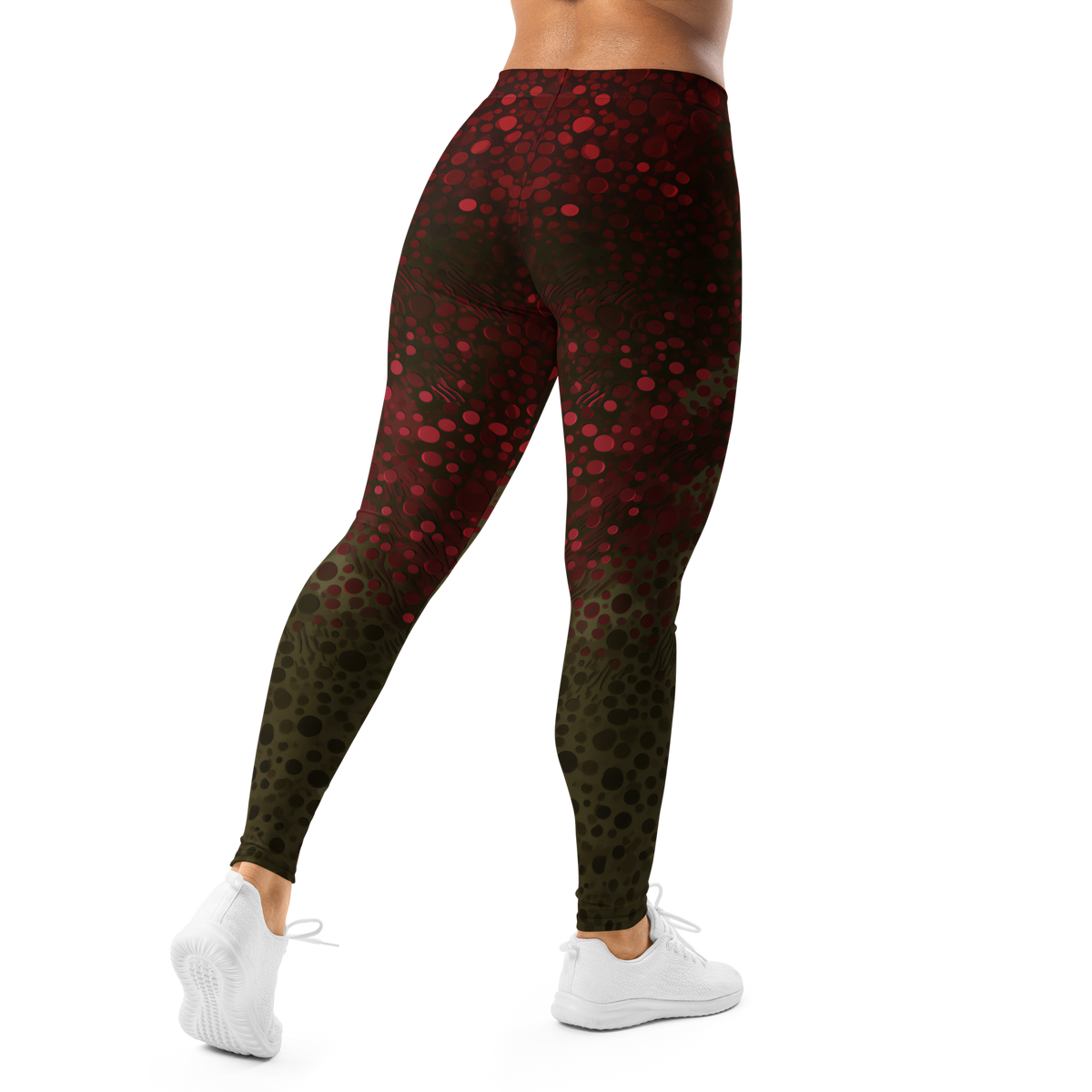 Toadskin Emberwood mid-rise comfort leggings, back view.