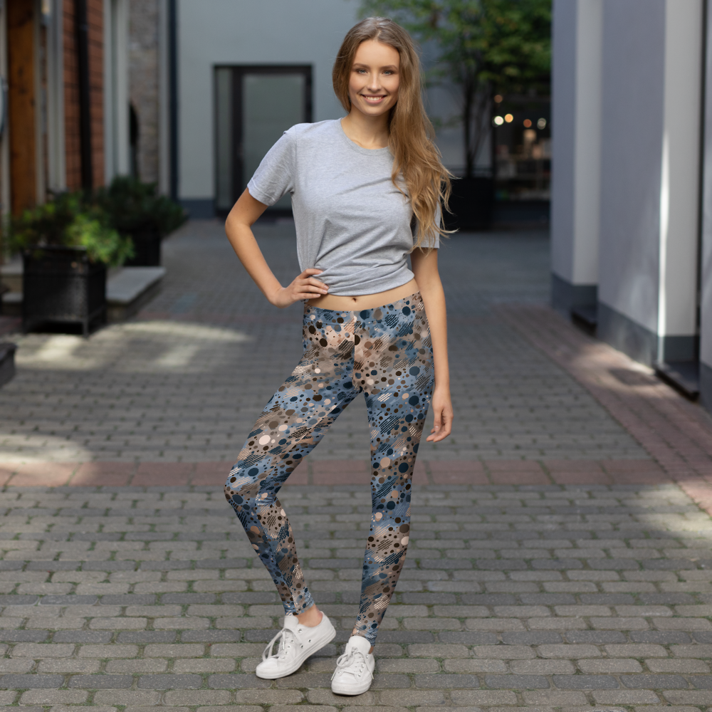 Toadskin Shear Dusk Transit mid-rise comfort leggings, lifestyle front view.