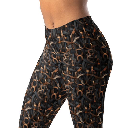 Tressel · Greyscale mid-rise everyday leggings, waistband and pattern detail.