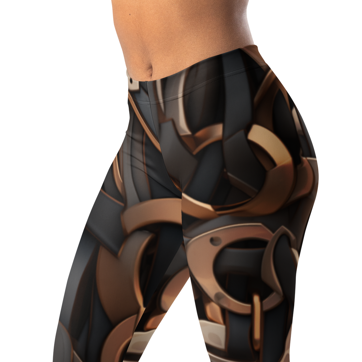 Tressel mid-rise everyday leggings, waistband and pattern detail.