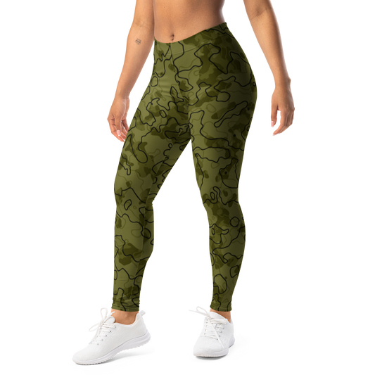 Tundra · Cardamom Seed mid-rise everyday leggings, left-front view.