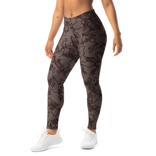 Tundra · Chicory Coffee mid-rise everyday leggings, left-front view.