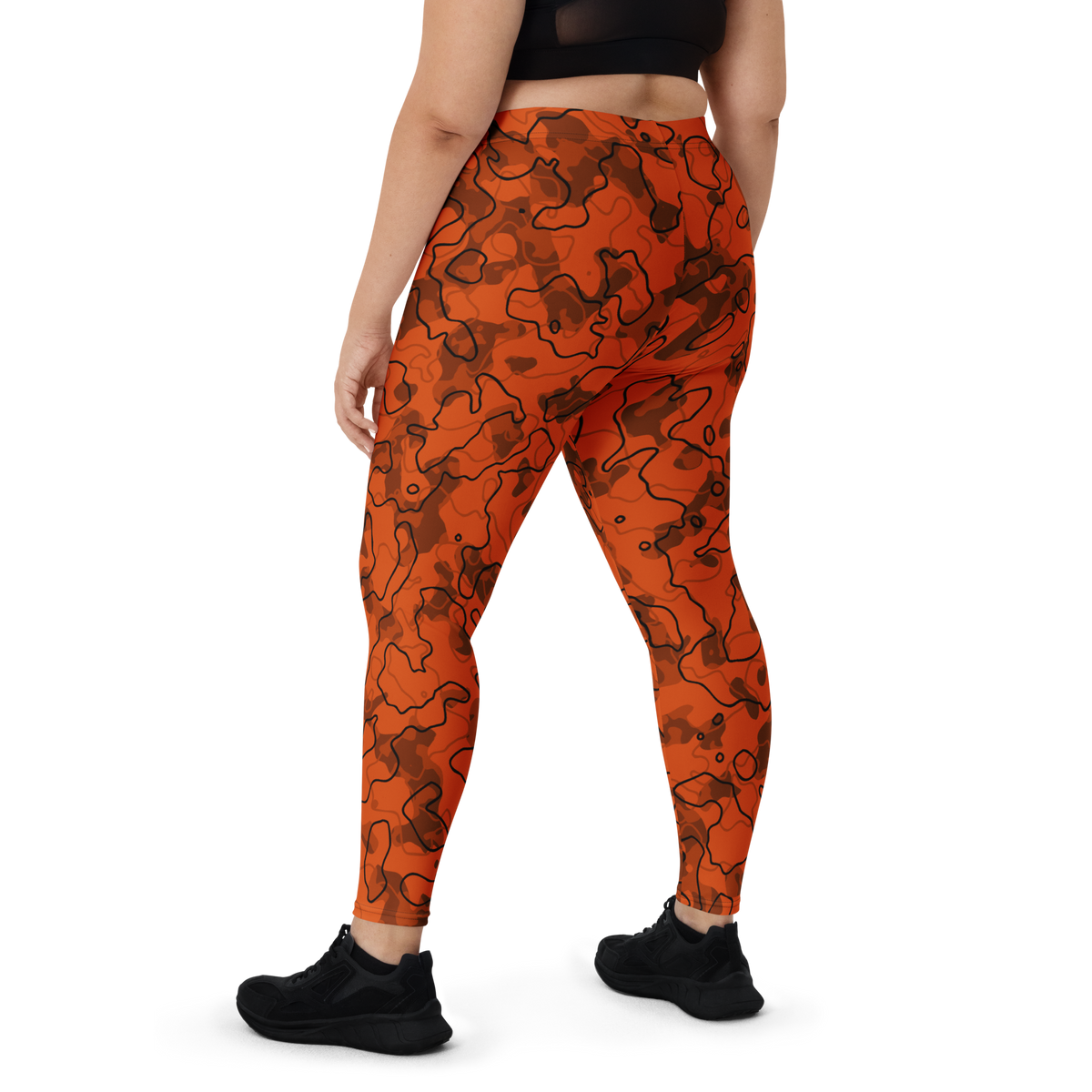 Tundra Dragonfire camouflage mid-rise comfort leggings, oversize-fit back view.