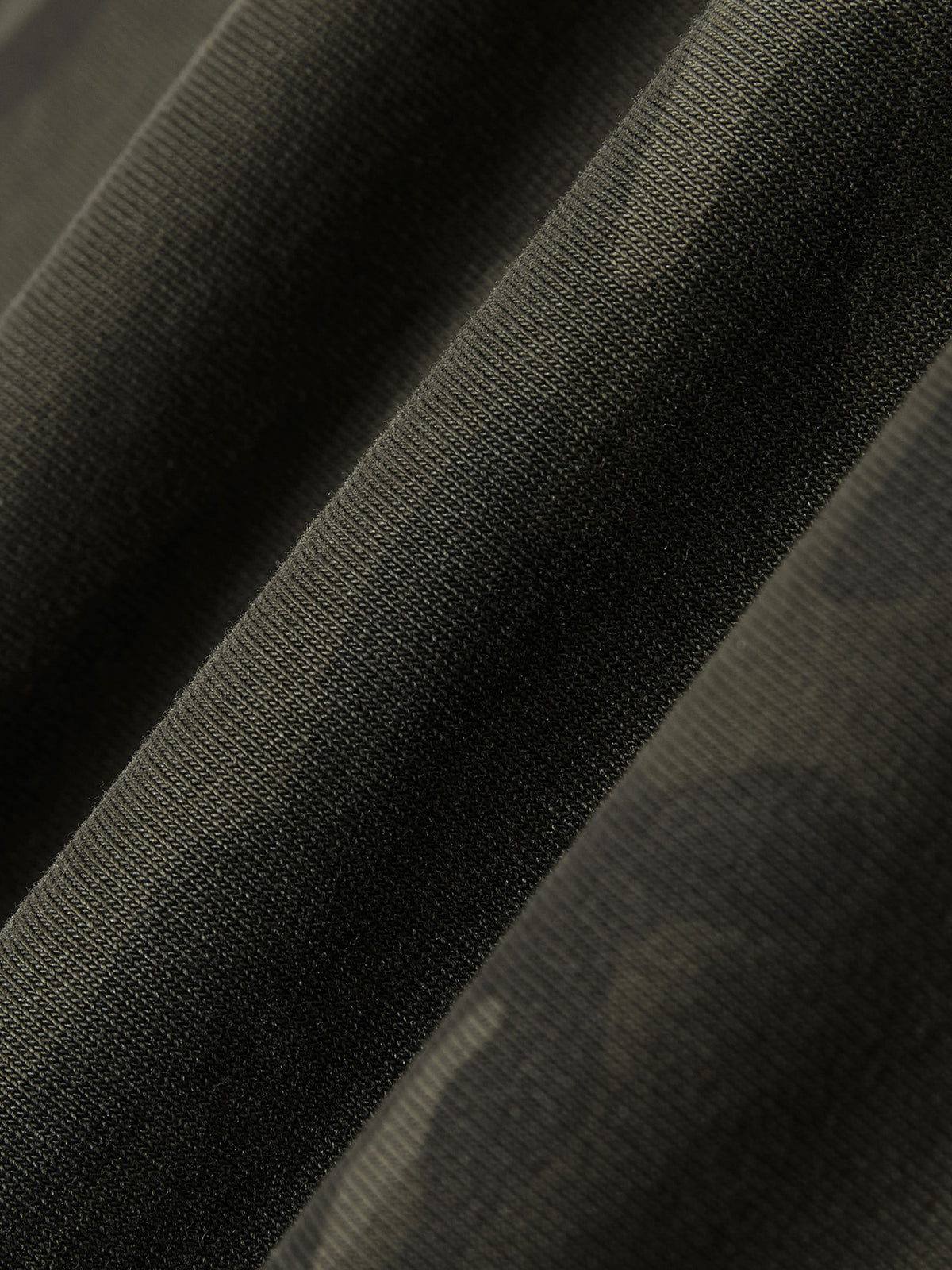 Camo Line — Camo-Piped Raglan Long-Sleeve T-Shirt — material texture close-up
