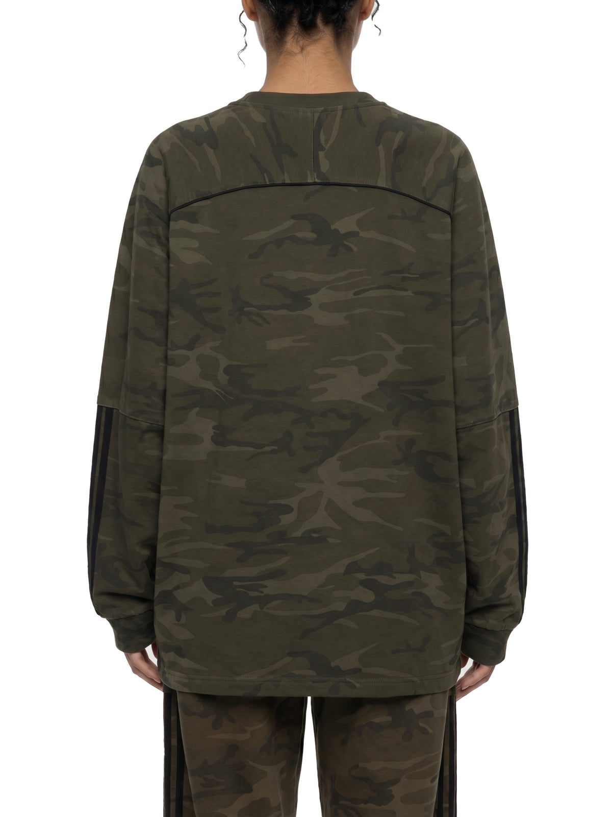 Camo Line — Camo-Piped Raglan Long-Sleeve T-Shirt — back view