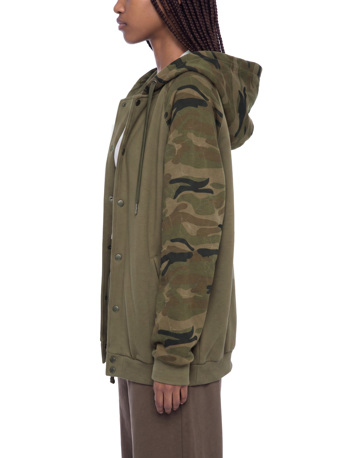 Camo Line — Camo-Splice Raglan Zip Hoodie — side view