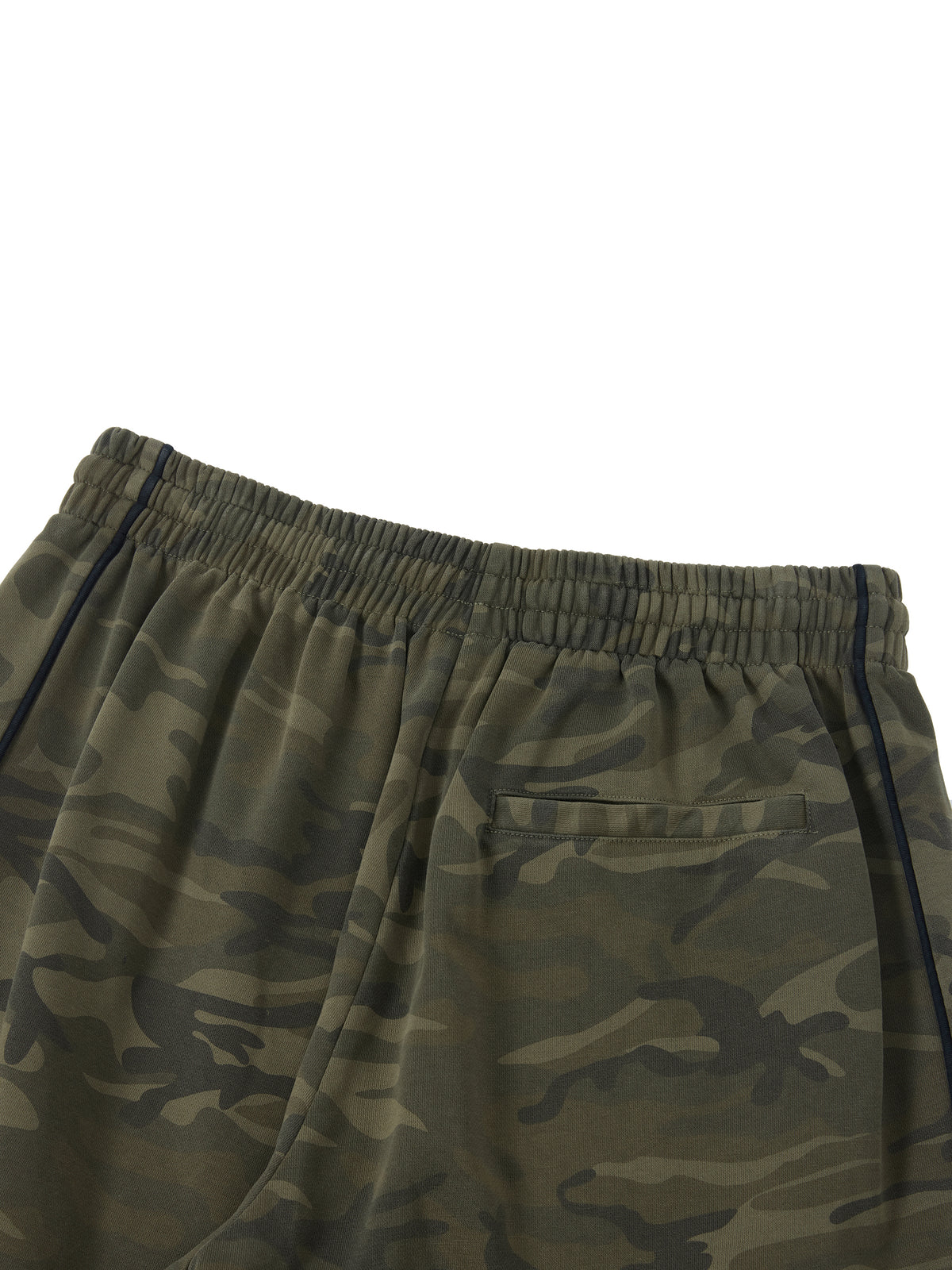Camo Line — Camo-Piped Wide-Leg Sweatpants — garment construction detail