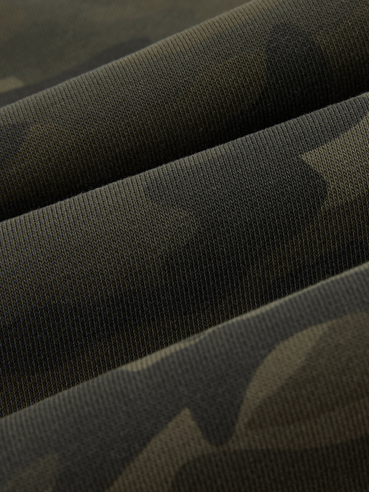 Camo Line — Camo-Piped Wide-Leg Sweatpants — fabric drape detail