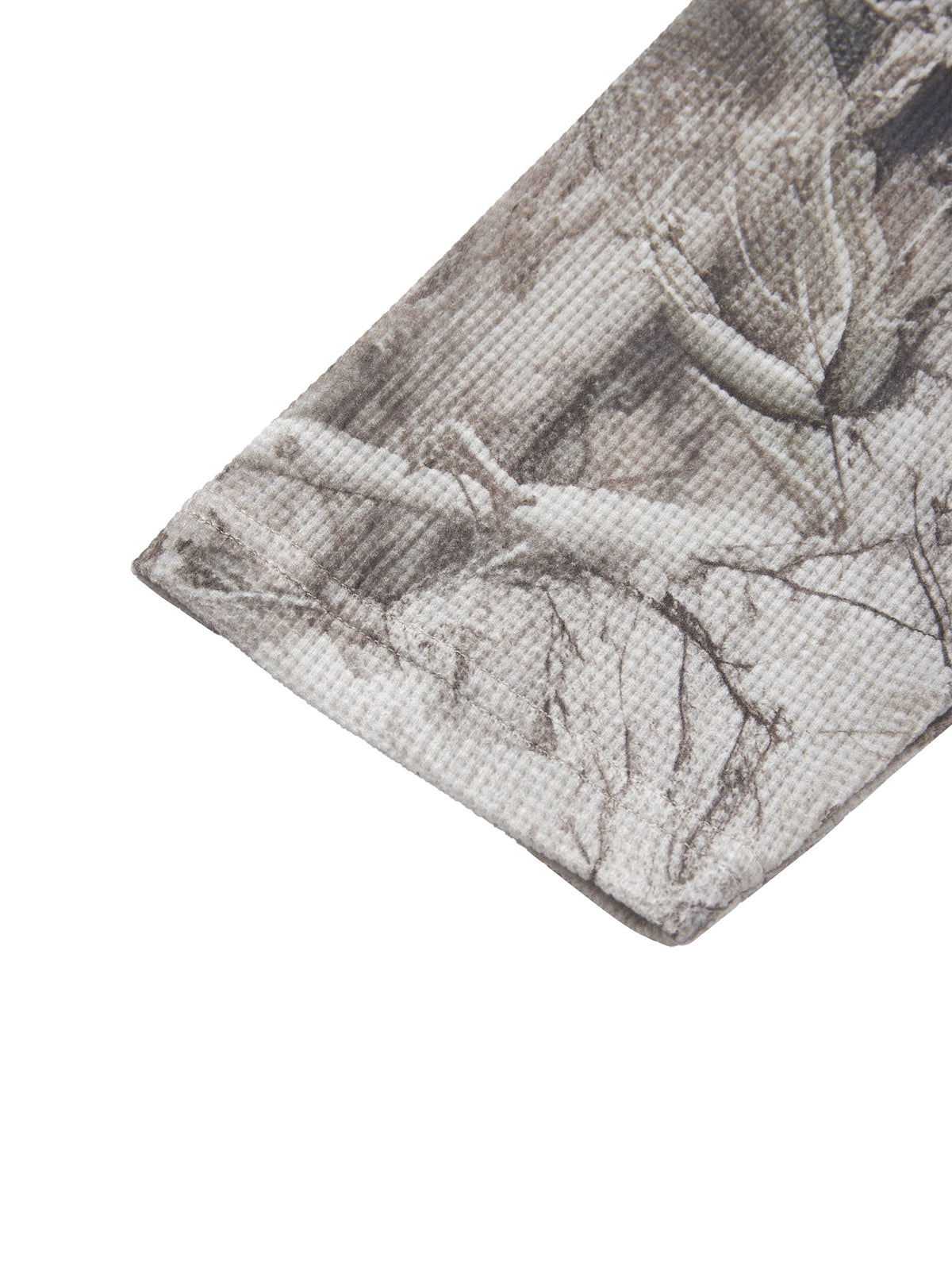 Camo Line — Tree-Camo Waffle Long-Sleeve T-Shirt — sleeve or side-seam detail
