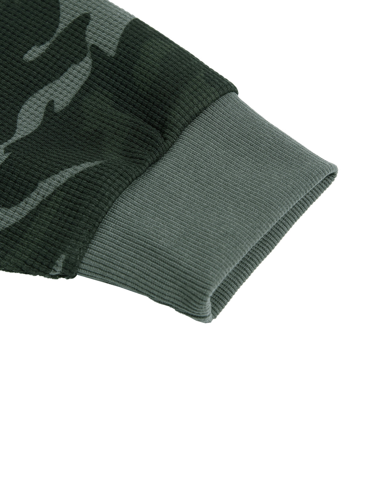 Camo Line — Waffle Boxy Long-Sleeve T-Shirt — sleeve or side-seam detail