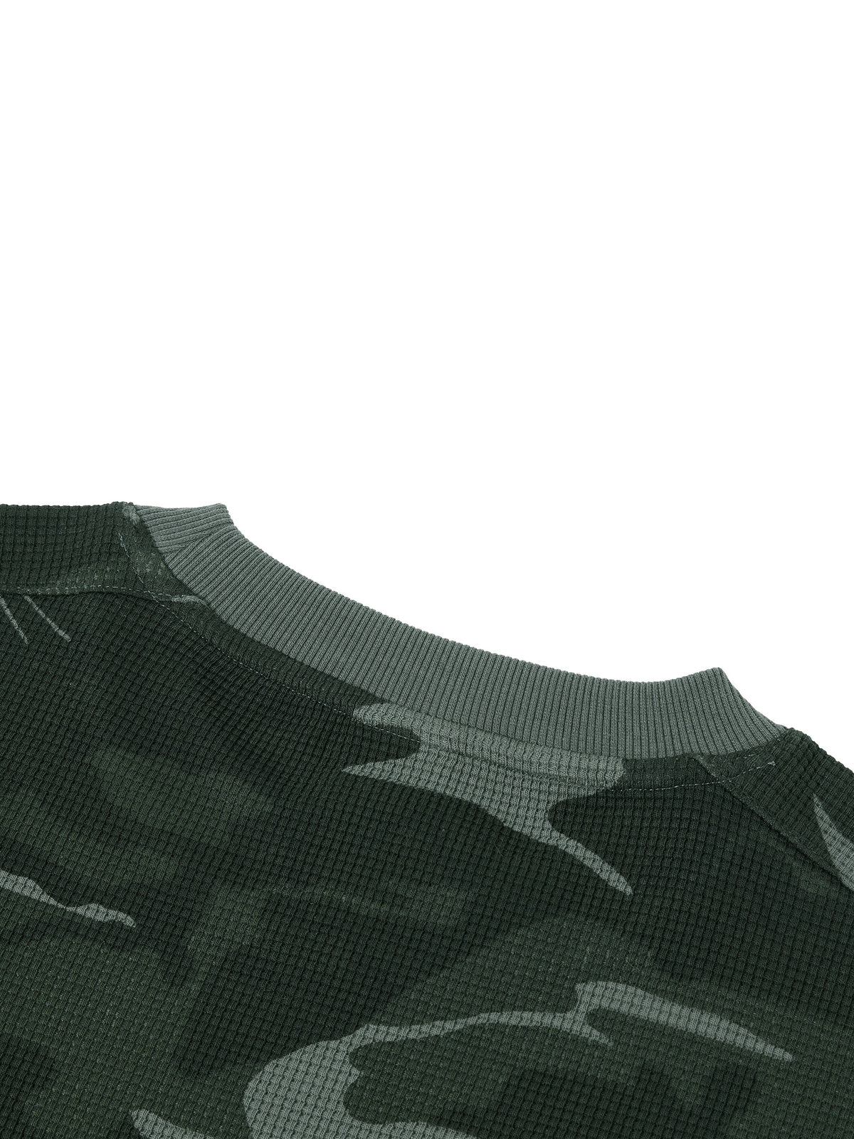 Camo Line — Waffle Boxy Long-Sleeve T-Shirt — garment construction detail