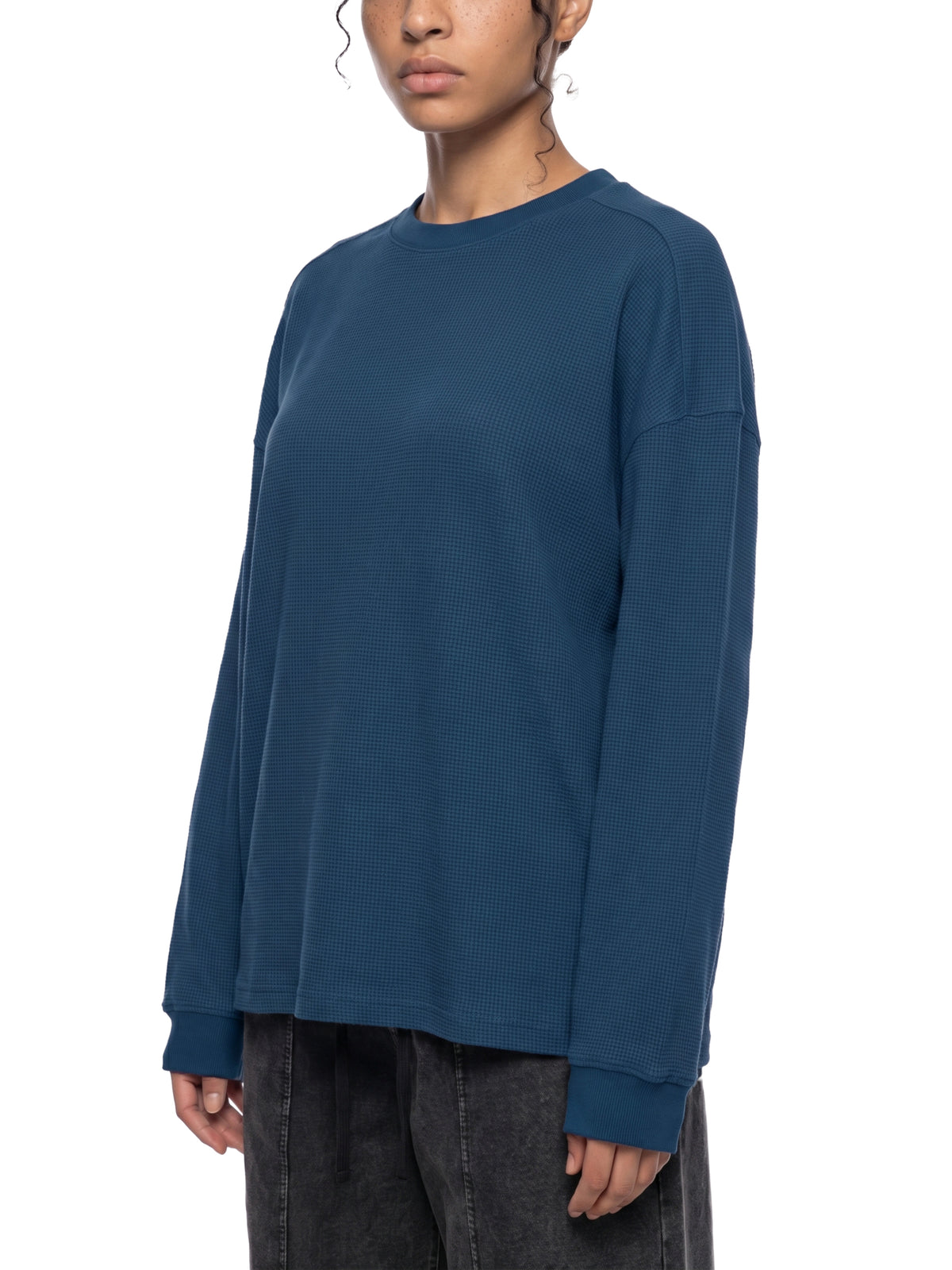 Camo Line — Waffle Boxy Long-Sleeve T-Shirt — back view