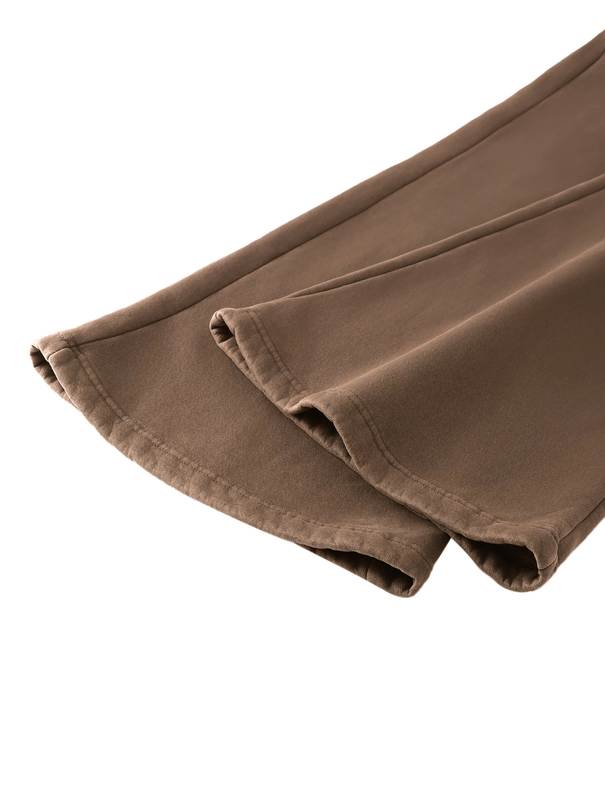 Women’s Vintage-Wash Flared Fleece Pants — hem and stitching detail