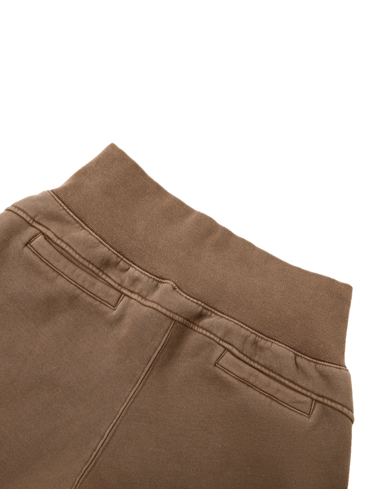 Women’s Vintage-Wash Flared Fleece Pants — garment construction detail