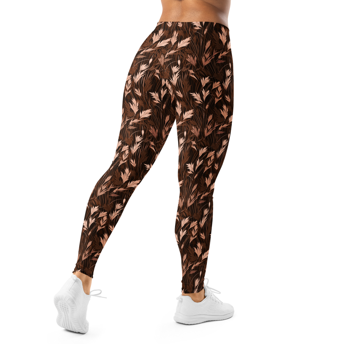 Wheatfield Relaxed Elegance mid-rise comfort leggings, back view.