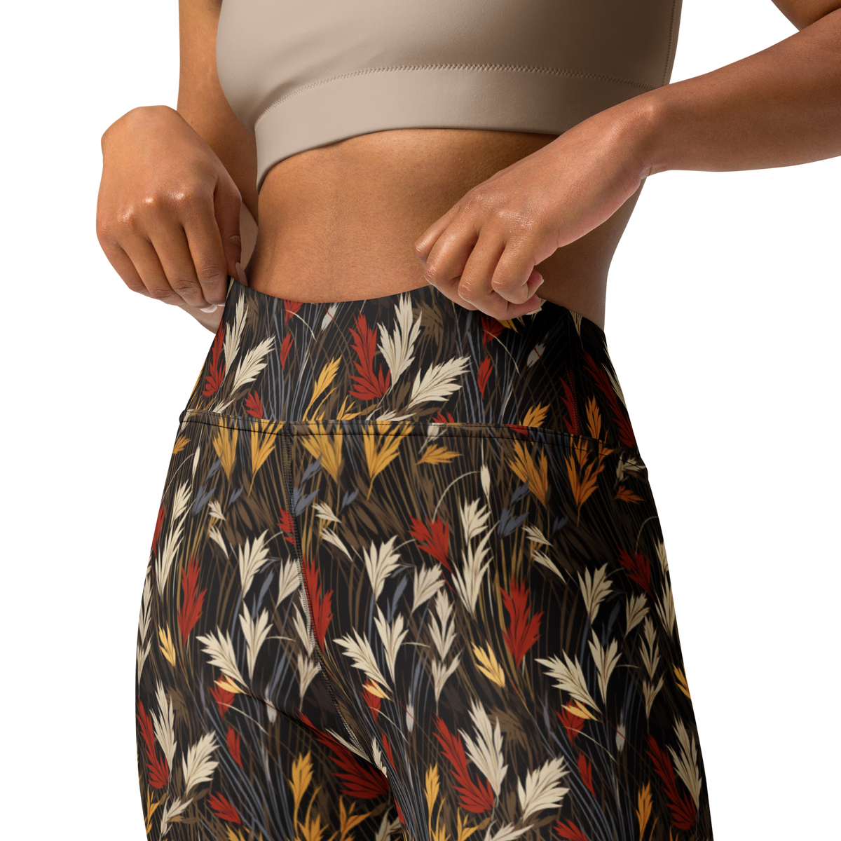 Wheatfield Scarfhold Palette high-waisted yoga leggings, waistband and construction detail.