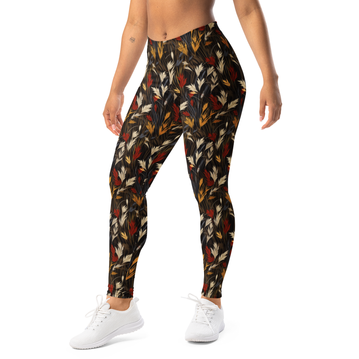 Wheatfield · Scarfhold Palette mid-rise everyday leggings, left-front view.