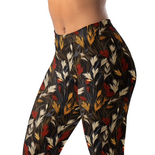 Wheatfield · Scarfhold Palette mid-rise everyday leggings, waistband and pattern detail.