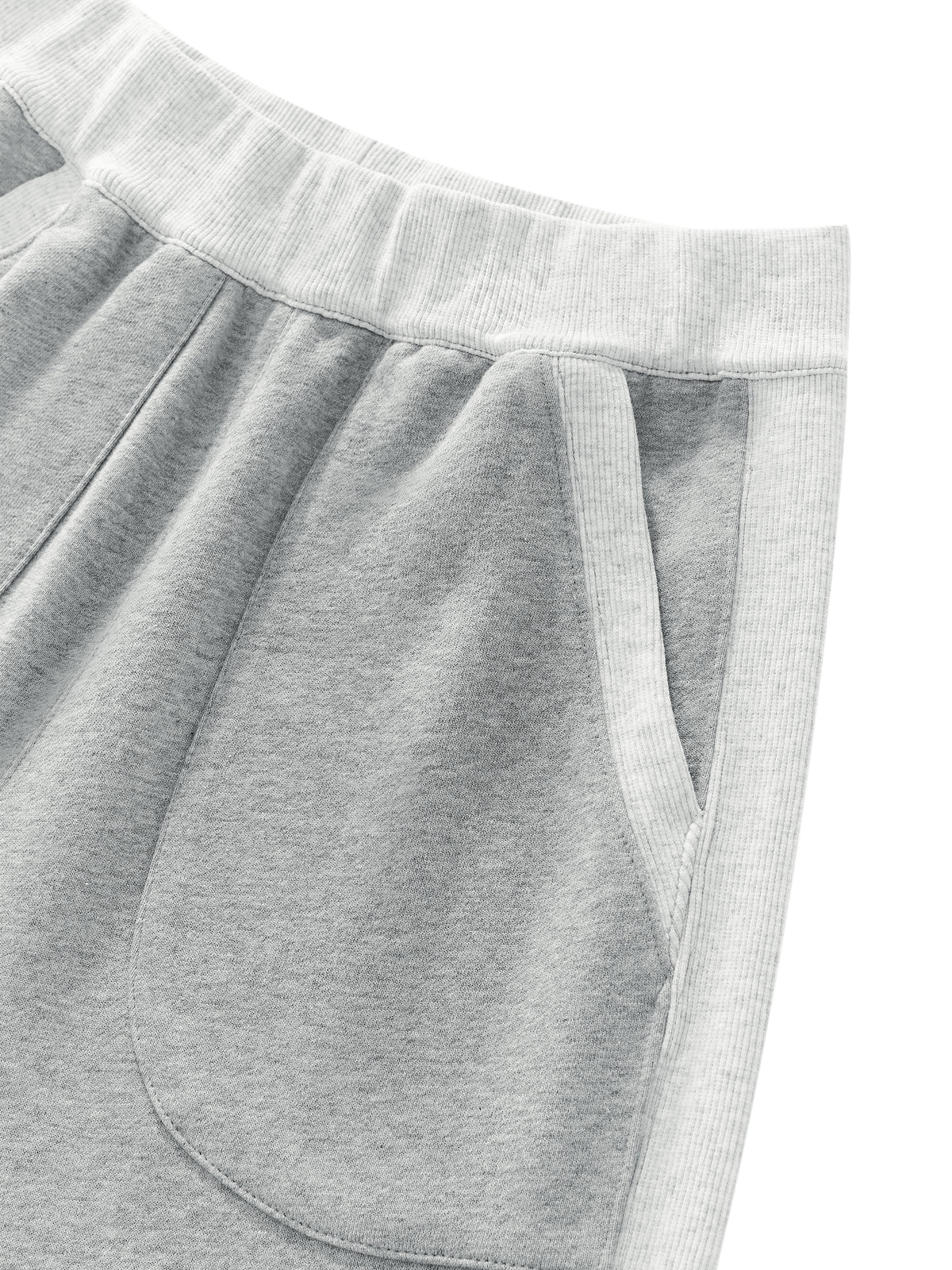 Women’s Colour-Block Raw-Hem Sweatpants — sleeve or side-seam detail