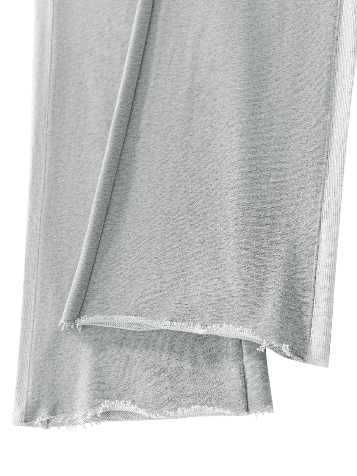 Women’s Colour-Block Raw-Hem Sweatpants — hem and stitching detail