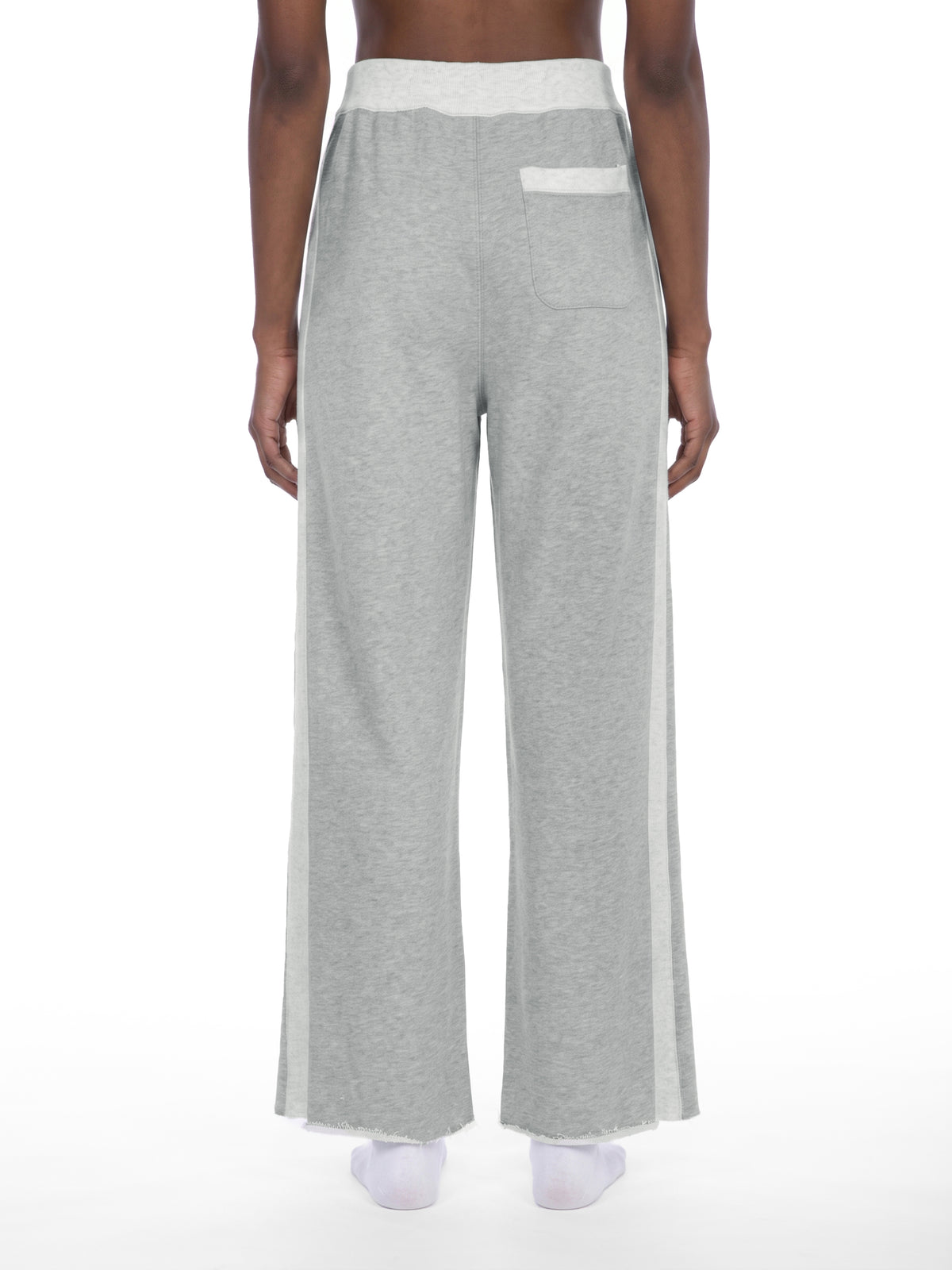 Women’s Colour-Block Raw-Hem Sweatpants — back view