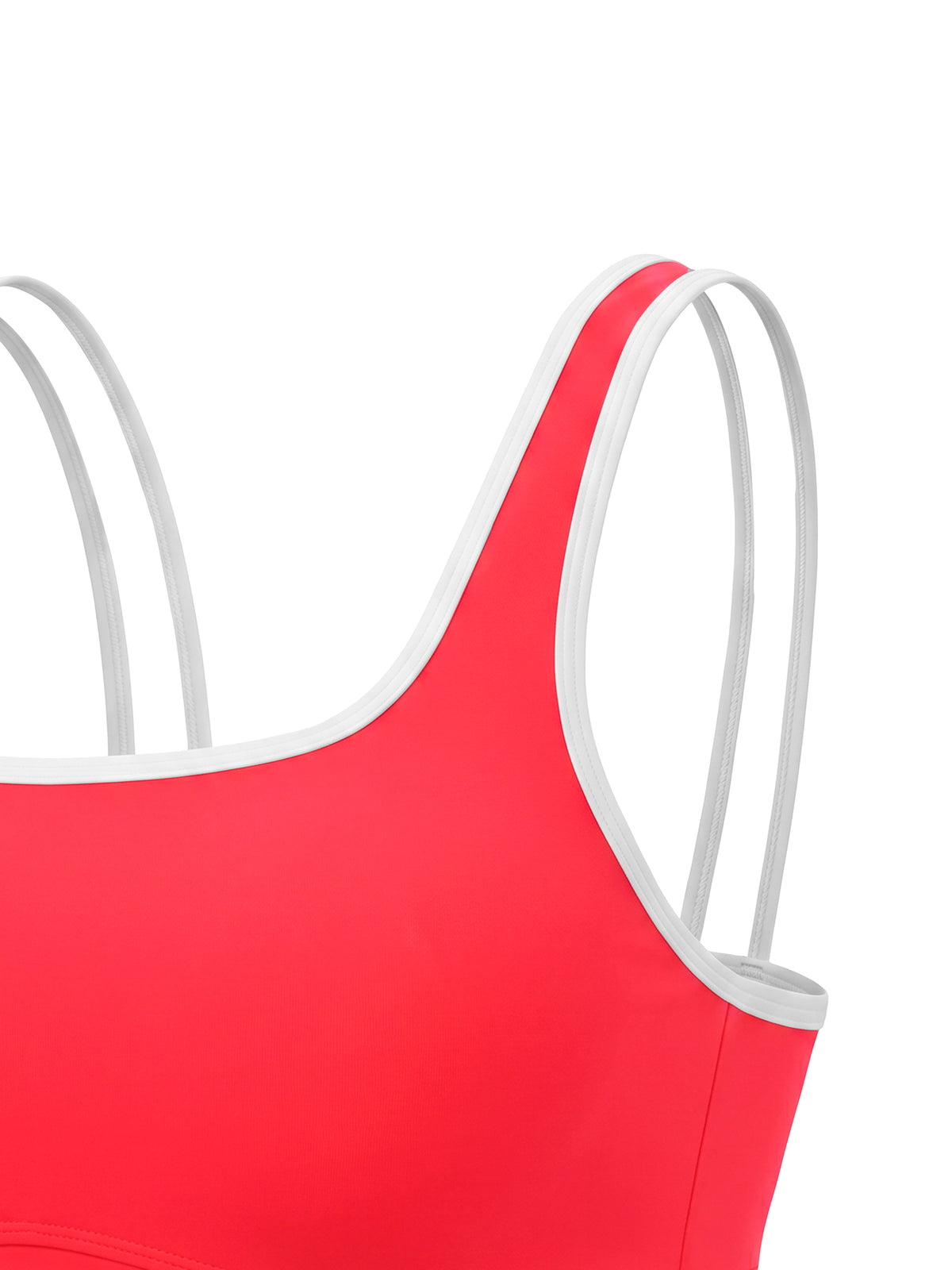 Women’s Colour-Block U-Neck Sports Bra — sleeve or side-seam detail