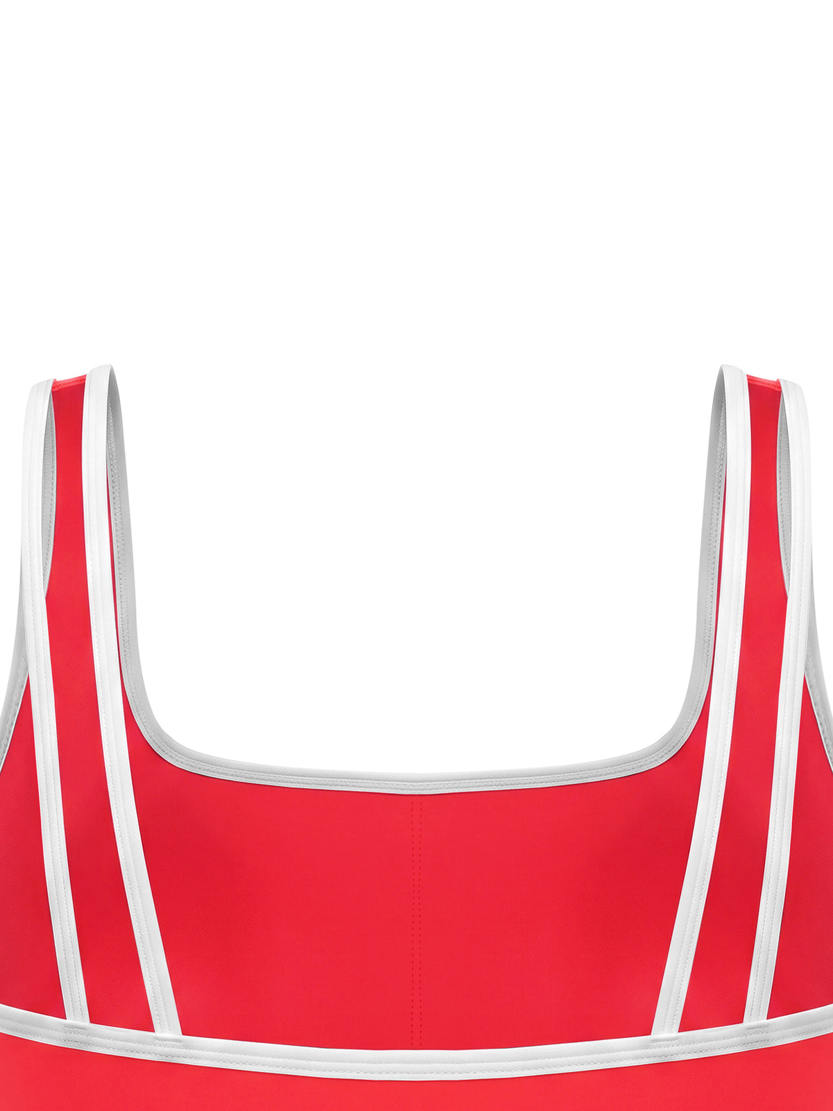 Women’s Colour-Block U-Neck Sports Bra — garment construction detail