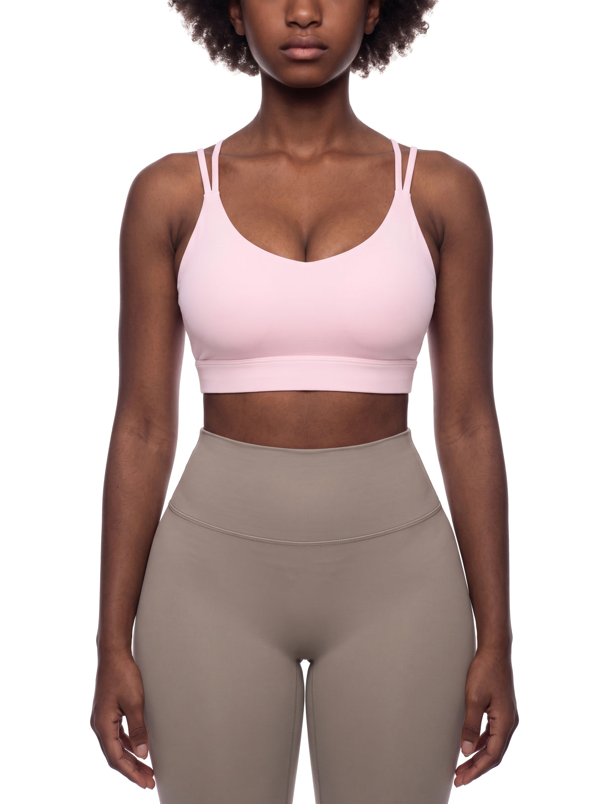Women’s Lycra Cropped Sports Bra — front view