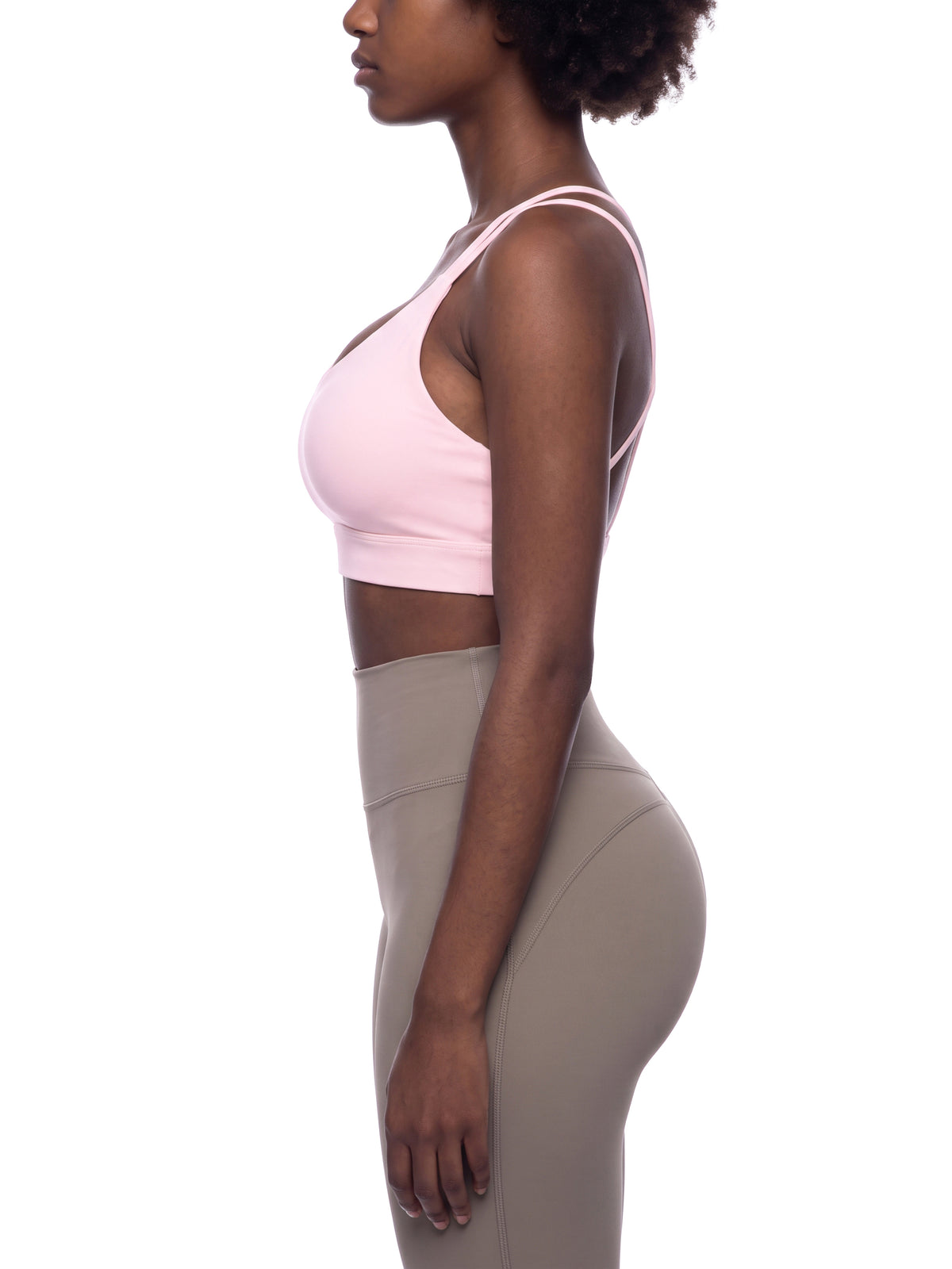Women’s Lycra Cropped Sports Bra — side view