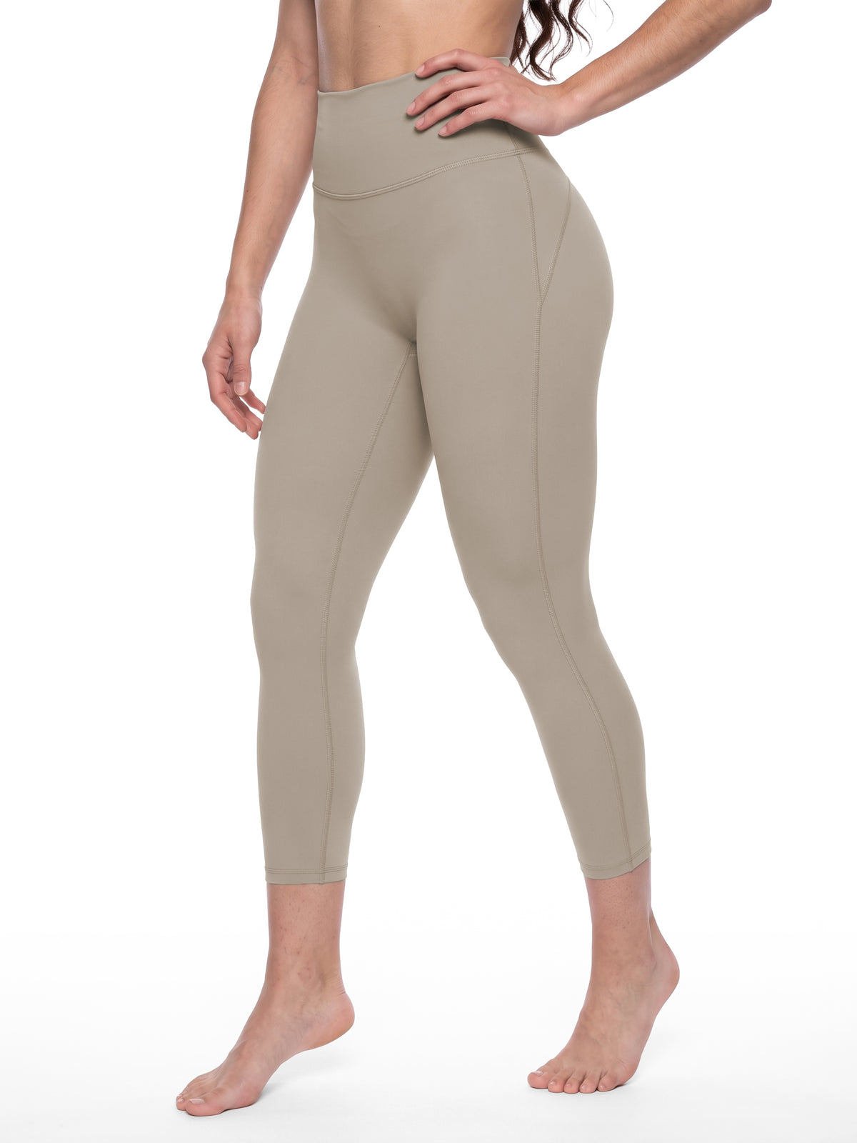 Women’s Lycra High-Waisted Yoga Leggings — rear three-quarter view