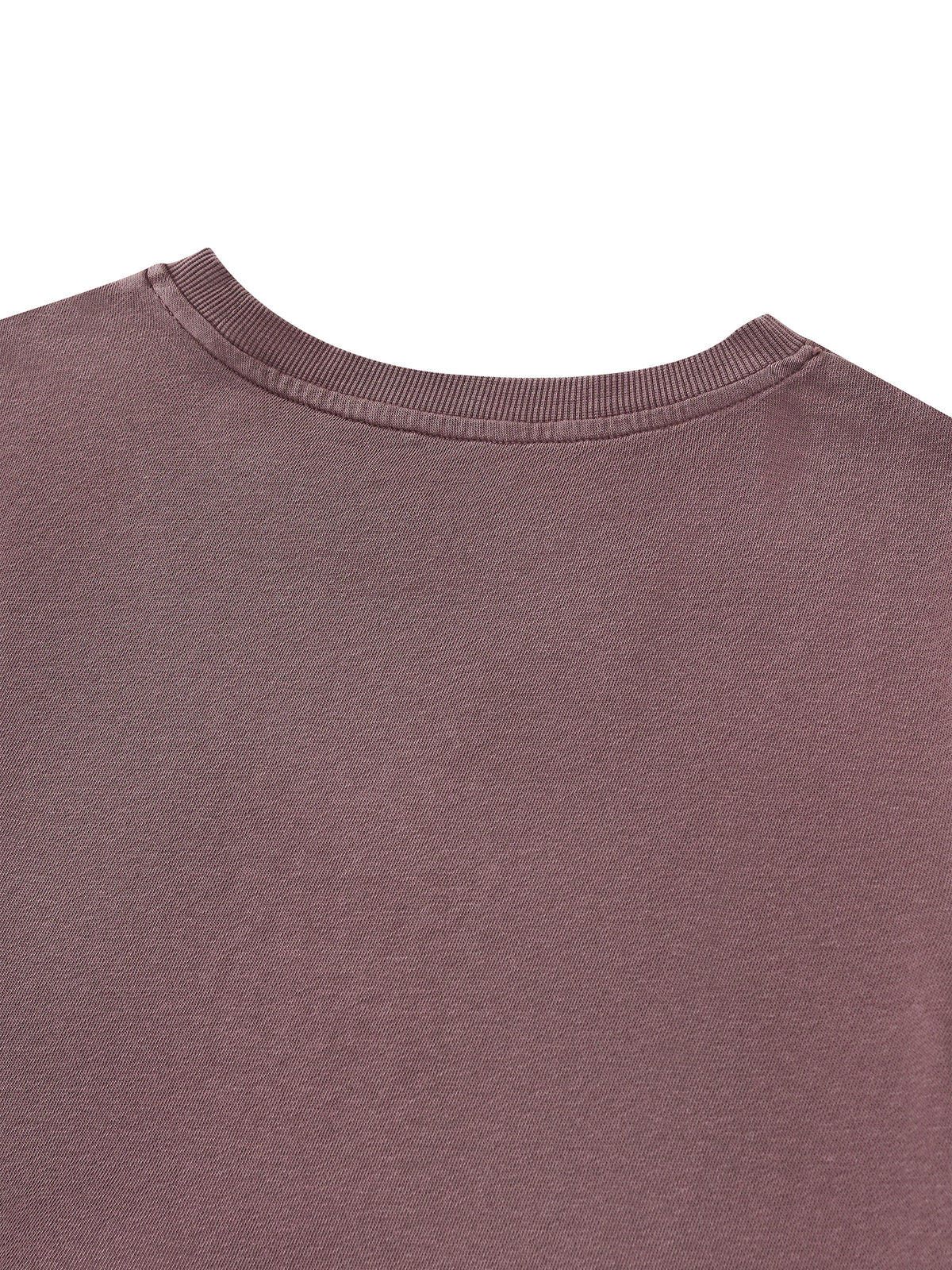 Women’s Mineral-Wash Cropped Sweatshirt — garment construction detail