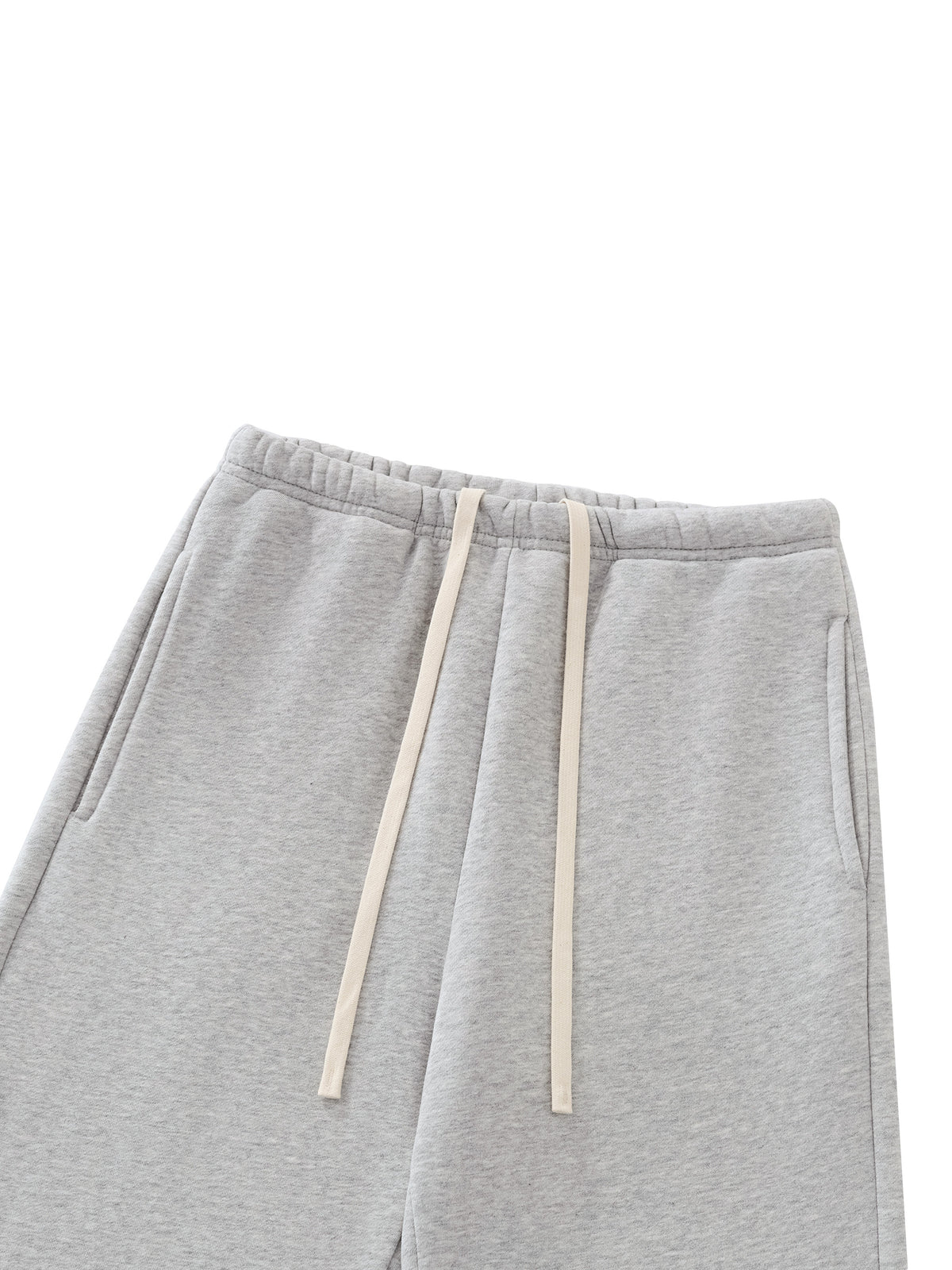 Women’s Straight-Leg Fleece Sweatpants — neckline and closure detail
