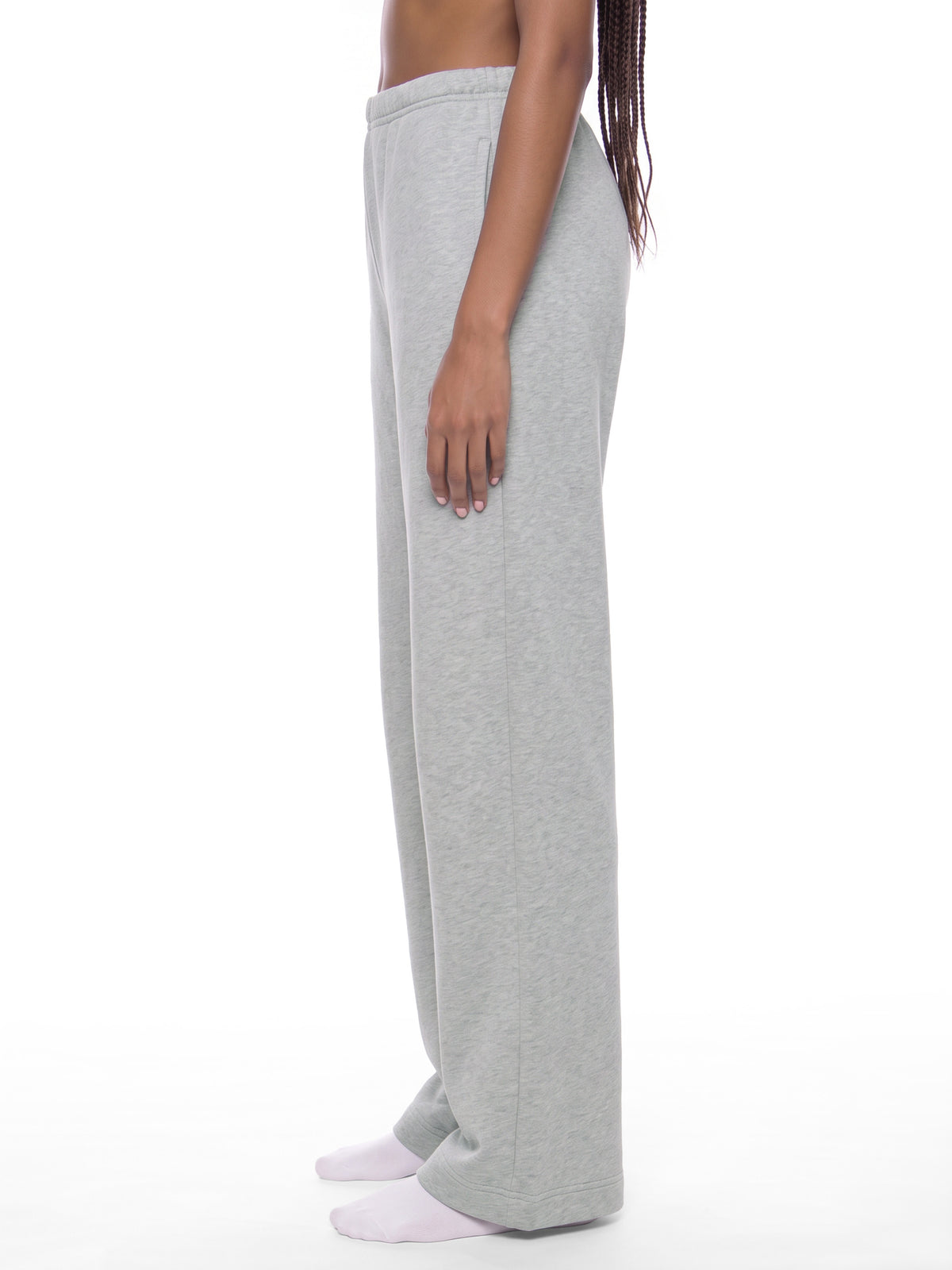 Women’s Straight-Leg Fleece Sweatpants — side view