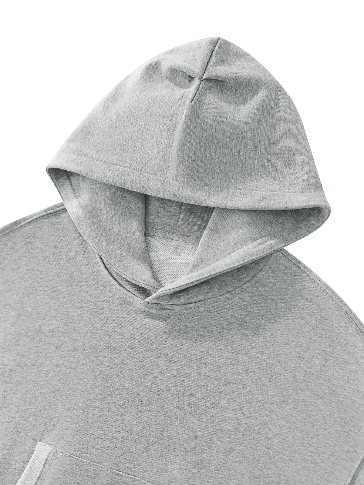 Women’s Colour-Block Cropped Hoodie — neckline and closure detail
