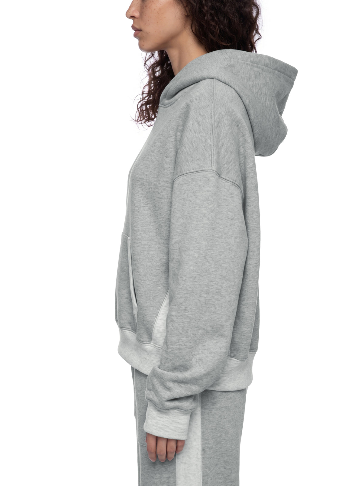 Women’s Colour-Block Cropped Hoodie — side view