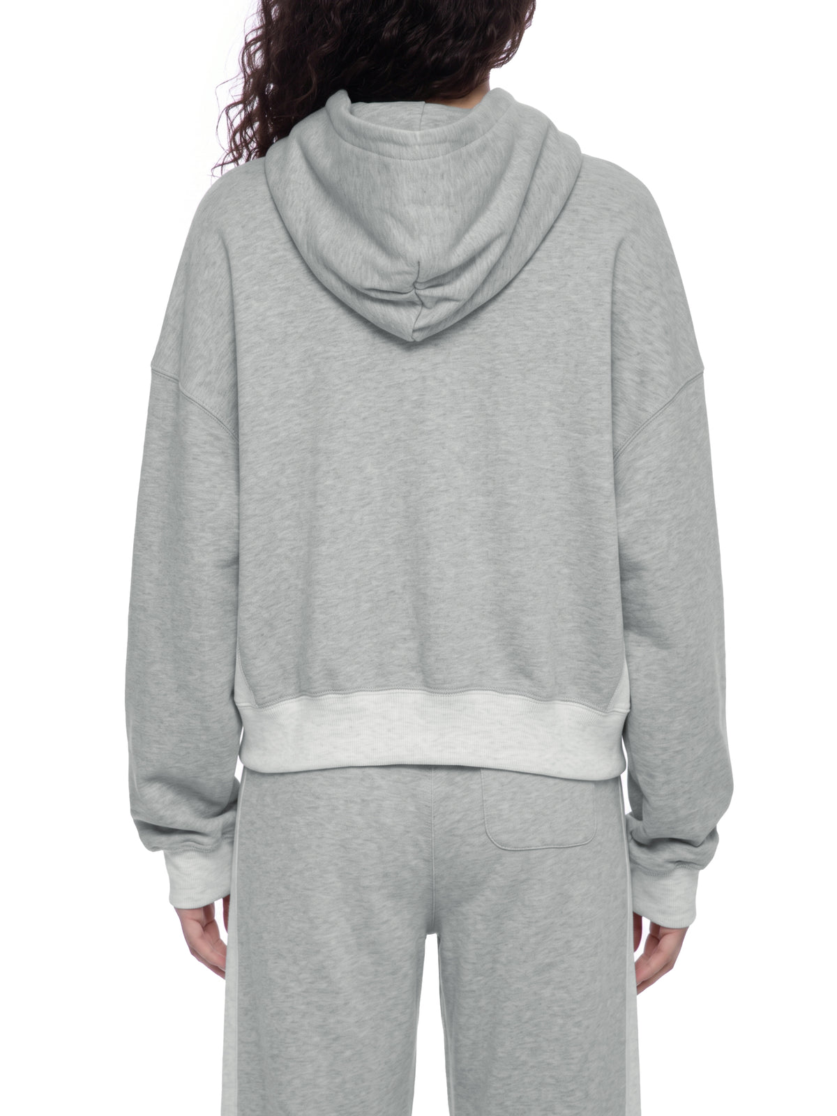 Women’s Colour-Block Cropped Hoodie — back view