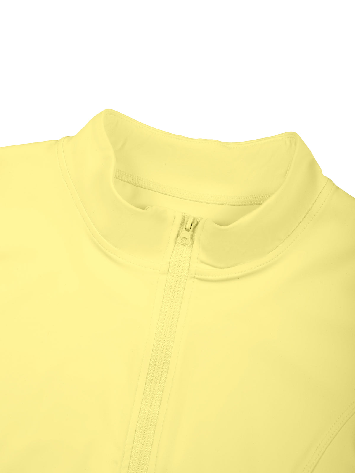 Cropped zip sports jacket collar and zip detail