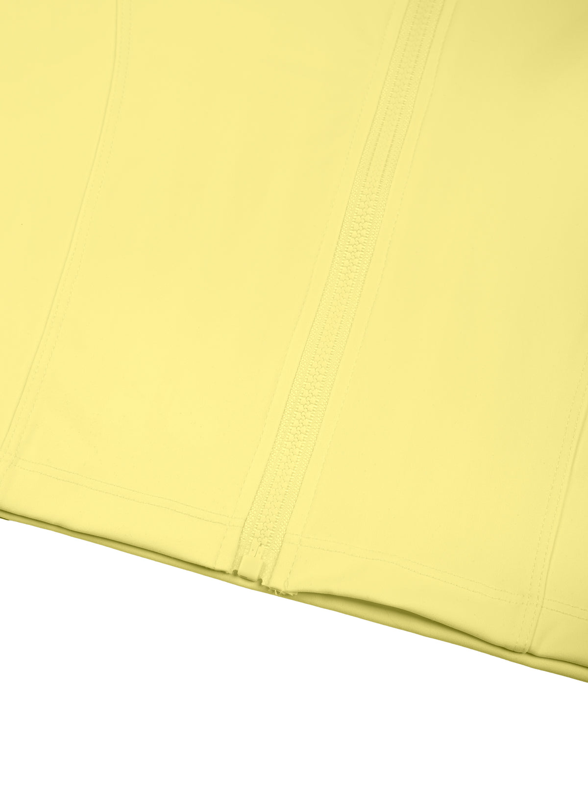 Cropped zip sports jacket hem and stitching detail