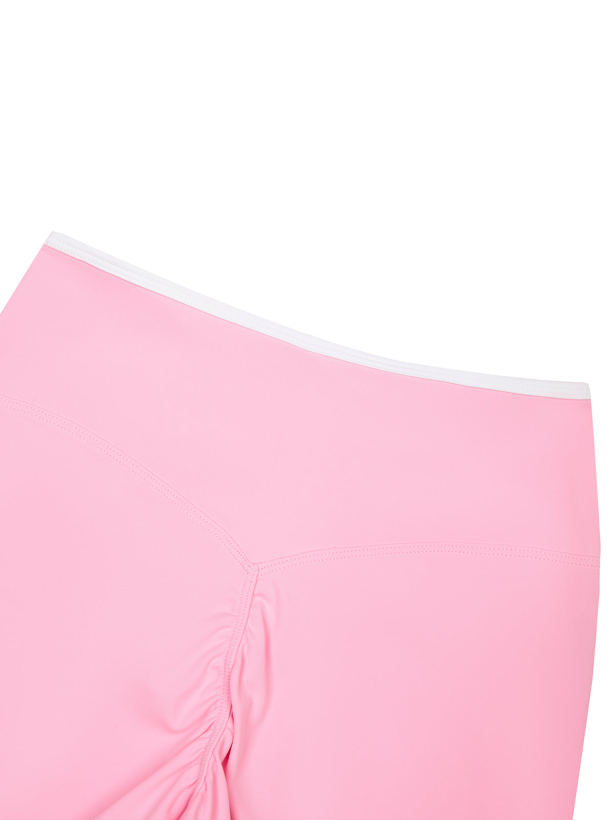 Women’s Colour-Block High-Rise Yoga Shorts — garment construction detail