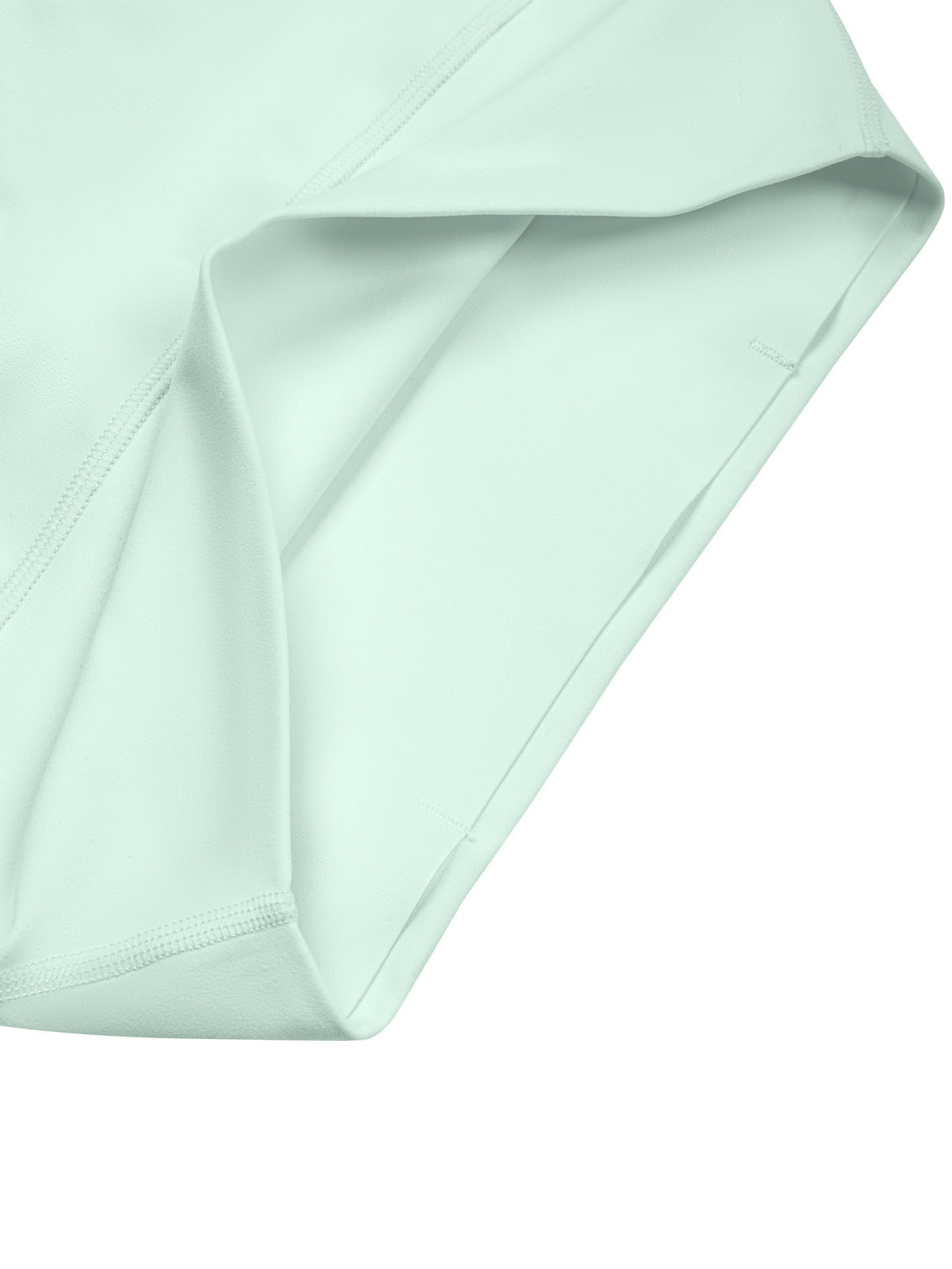 Women’s Lycra High-Waisted Yoga Shorts — hem and stitching detail