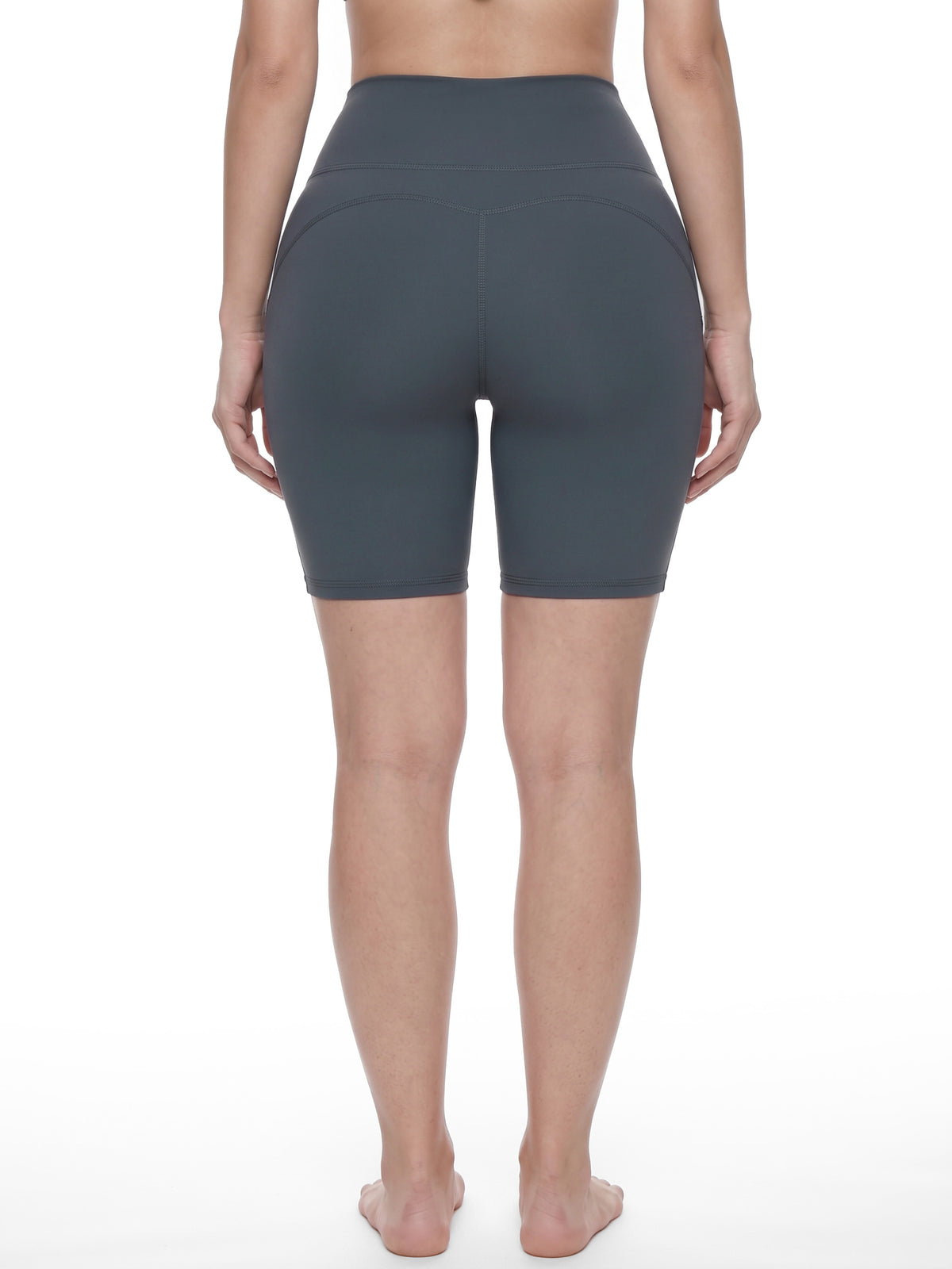 Women’s Lycra High-Waisted Yoga Shorts — side view