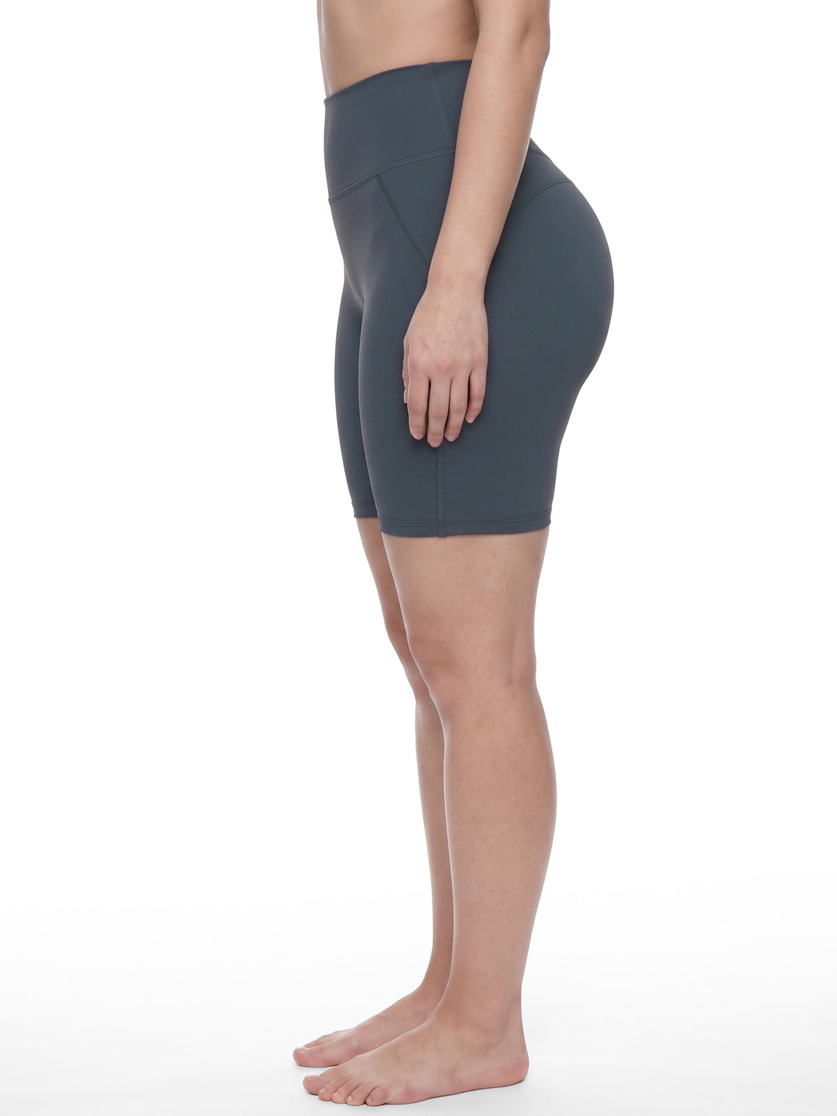 Women’s Lycra High-Waisted Yoga Shorts — back view