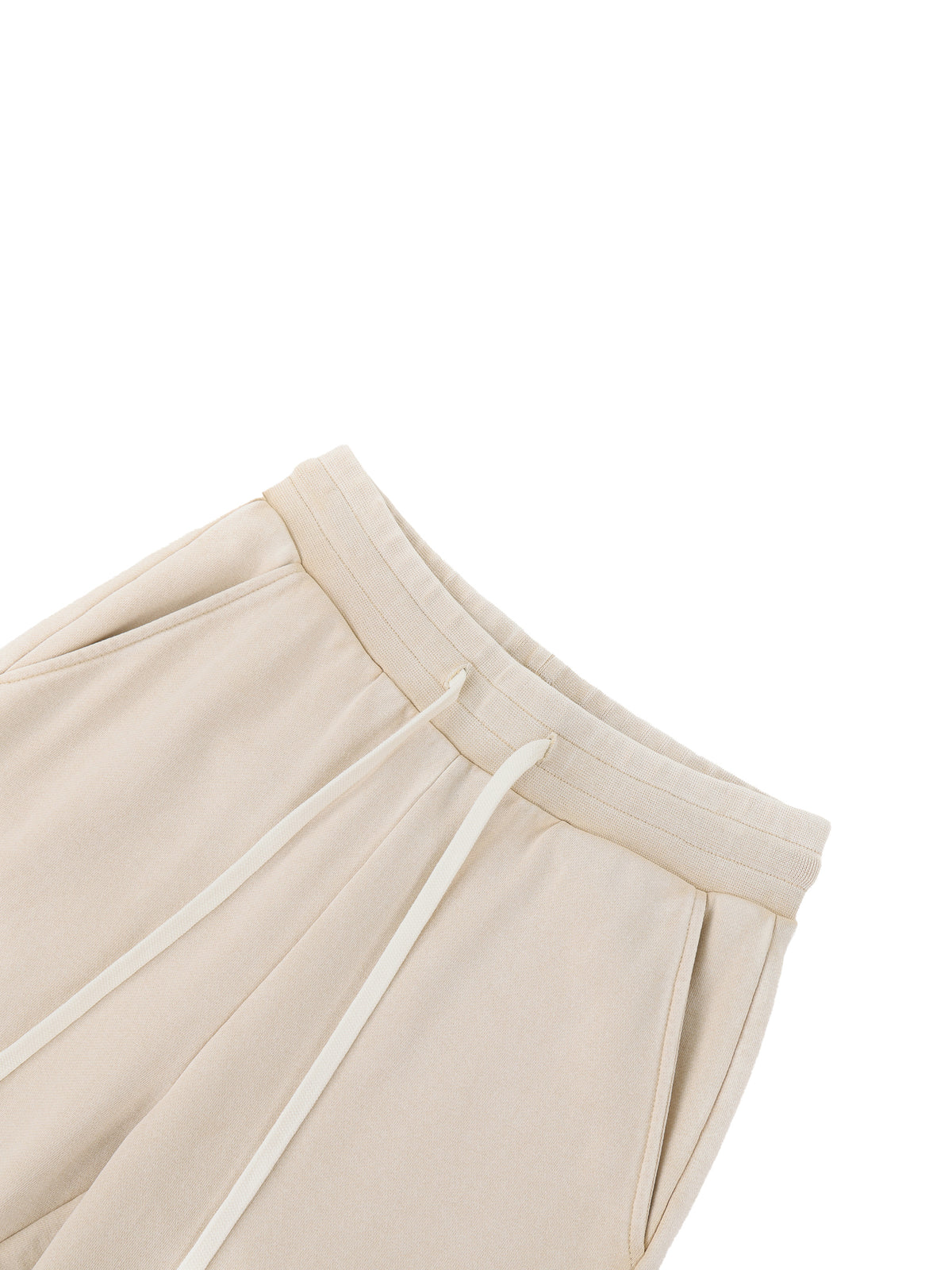 Women’s Mineral-Wash Flared Sweatpants — neckline and closure detail