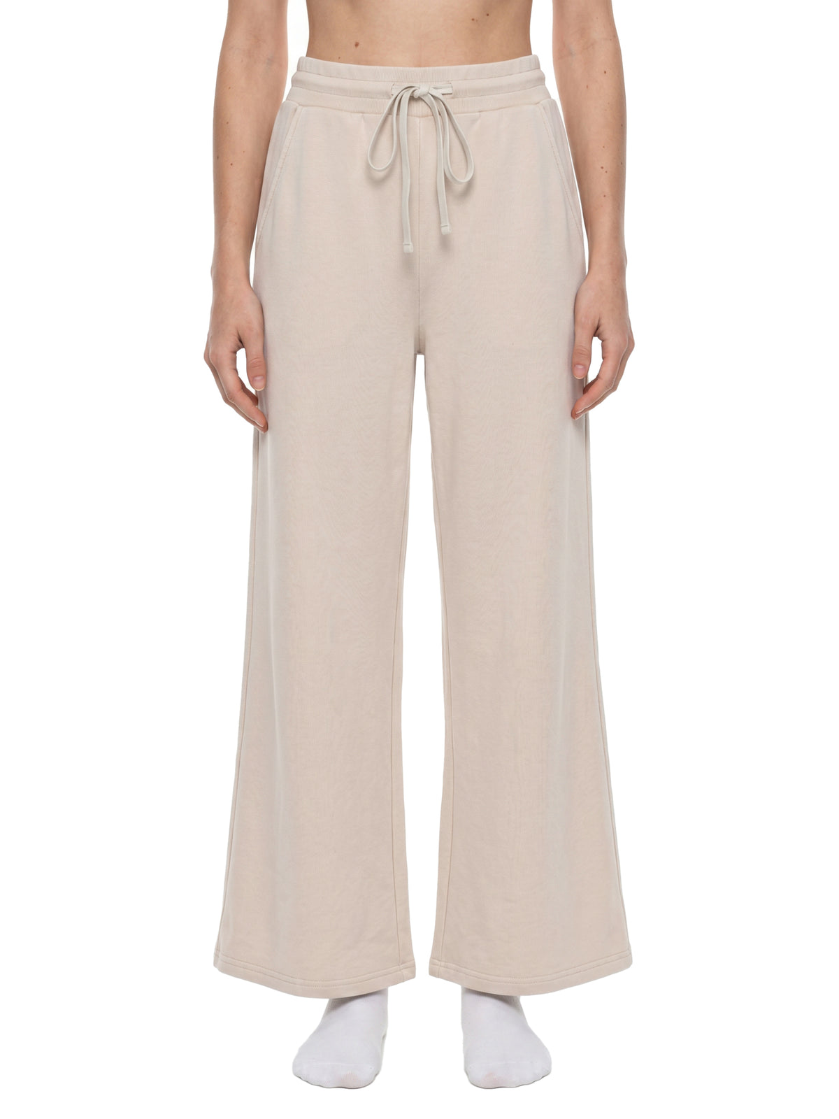 Women’s Mineral-Wash Flared Sweatpants — front view