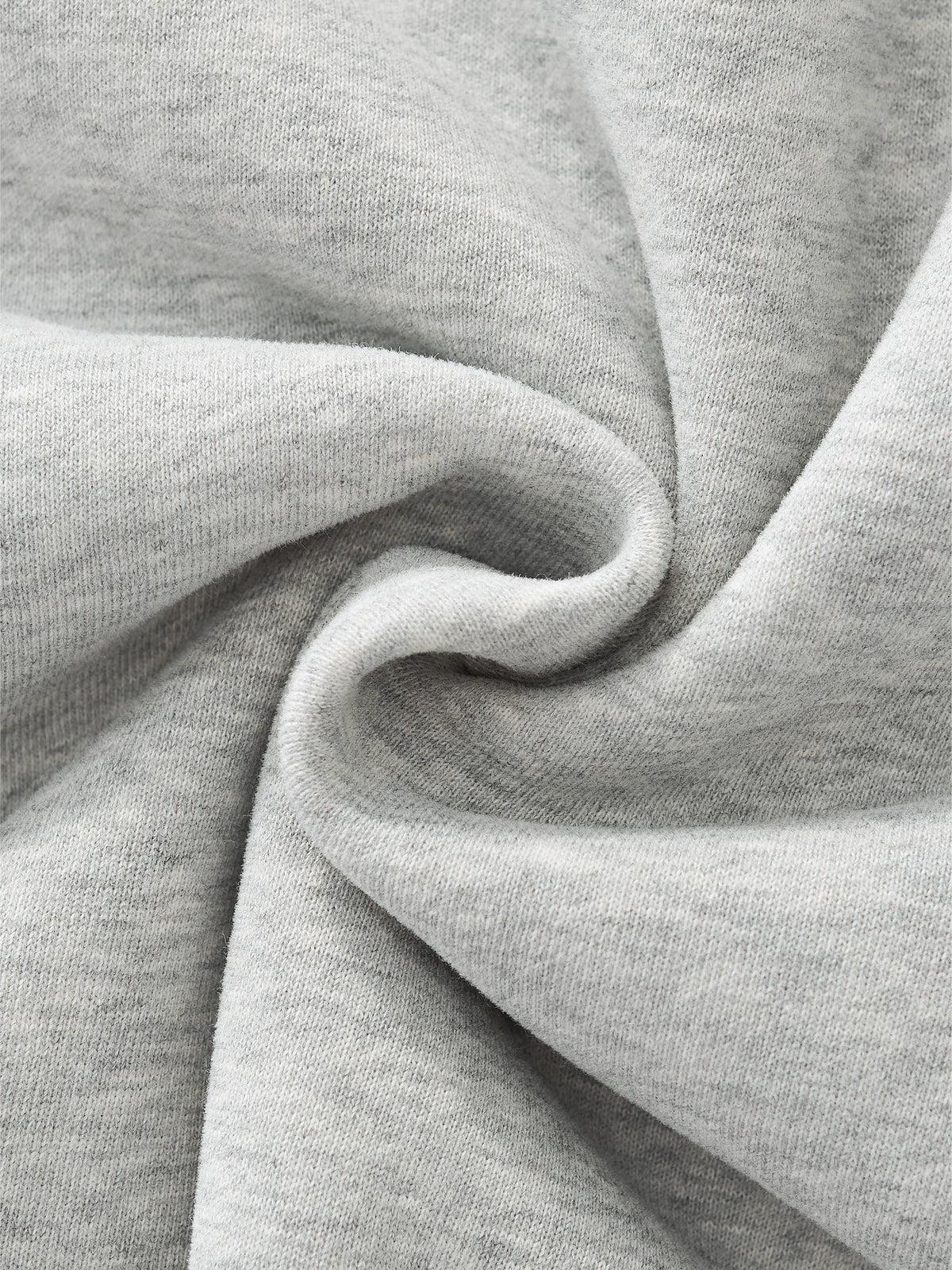 Women’s Fleece Mock-Neck Crew Sweatshirt — fabric drape detail