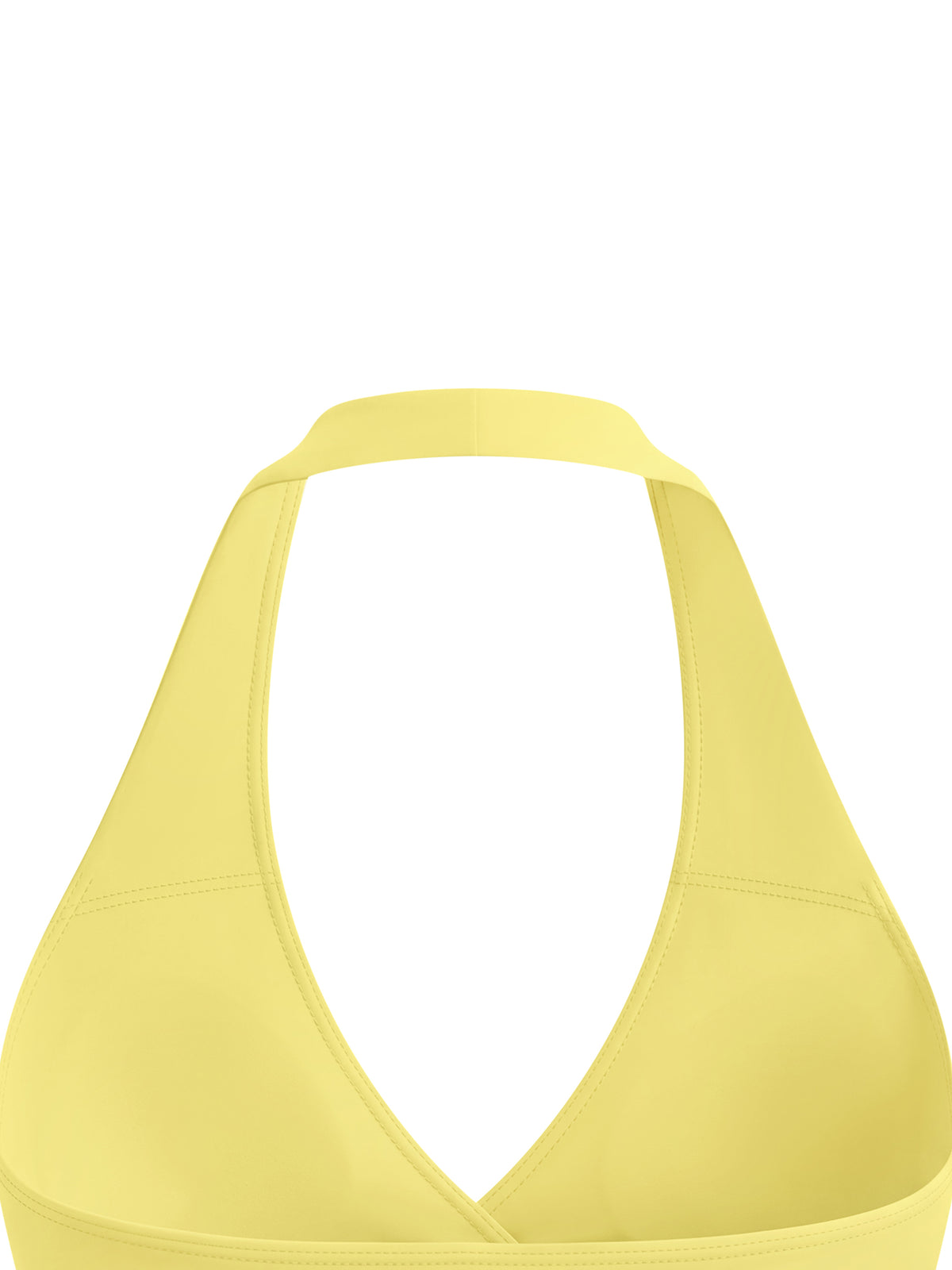 Women’s Ruched Halter Crop Tank Top — garment construction detail