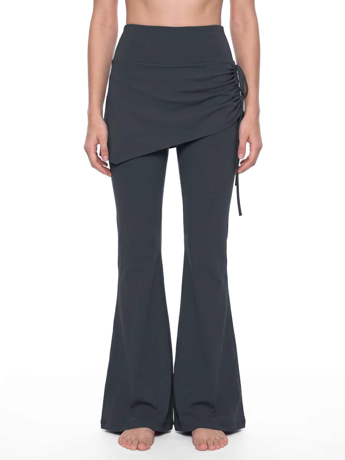 Women’s Skirted Flared Yoga Leggings — front view